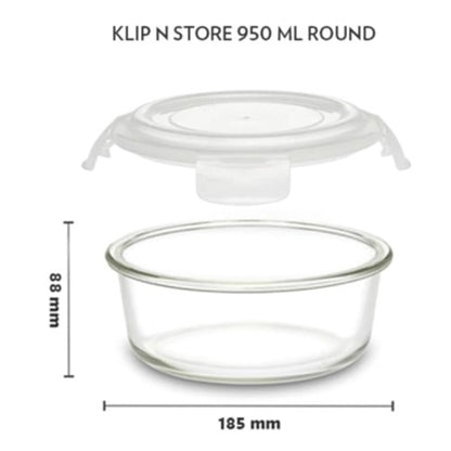 Boro Rnd Glass Bowl 950ml