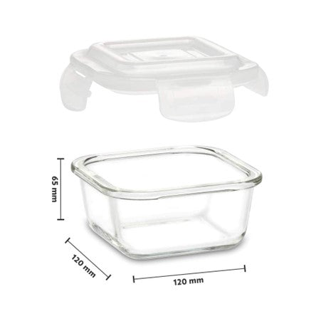 Boro Sq Glass Bowl 320ml