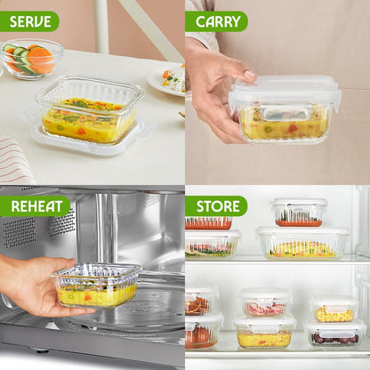 Boro Sq Glass Bowl 320ml