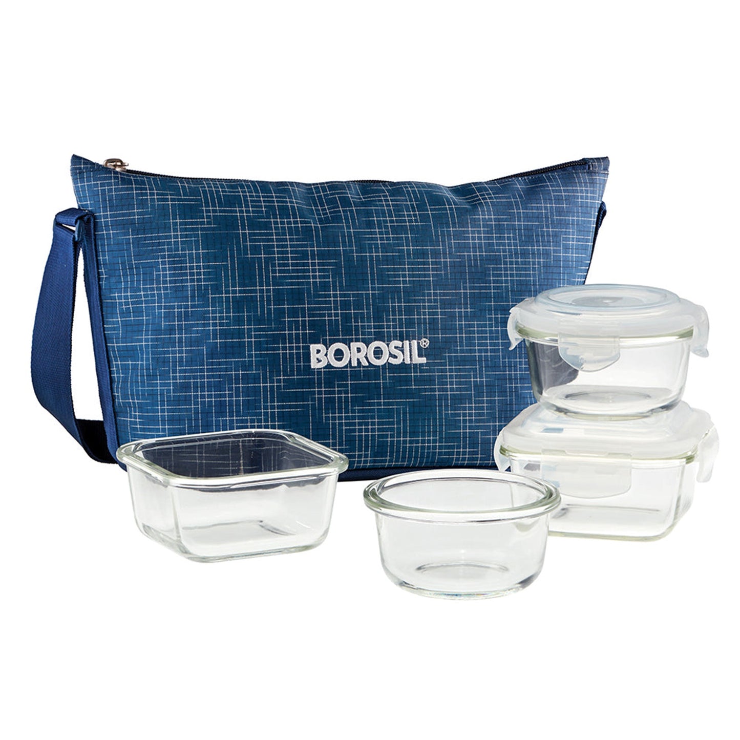 Boro Ins Lunch Bag w/Glass Bowls