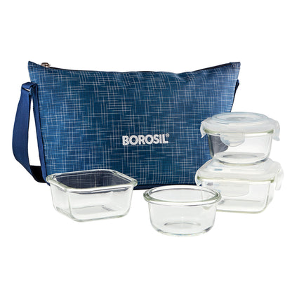 Boro Ins Lunch Bag w/Glass Bowls