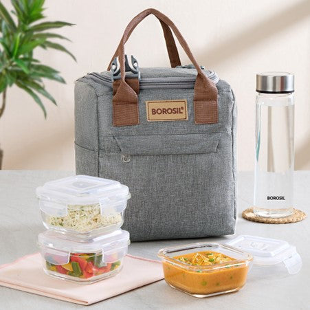 Boro Lunch Bag Set 3pc w/Bottle