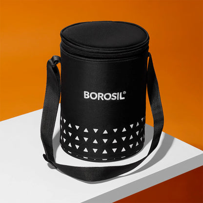 Boro Tiffin Lunch Bag Set w/Bowls Blk