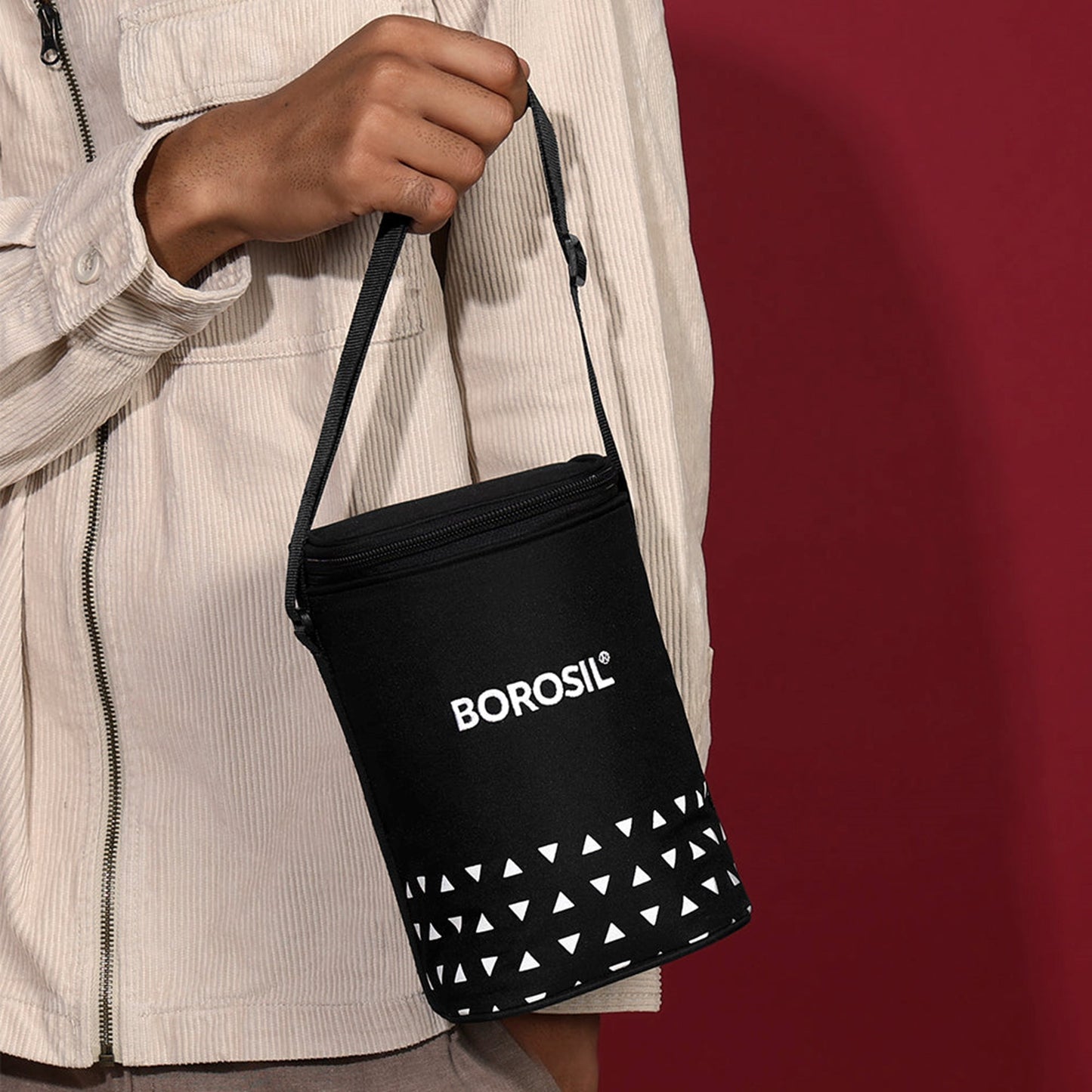 Boro Tiffin Lunch Bag Set w/Bowls Blk