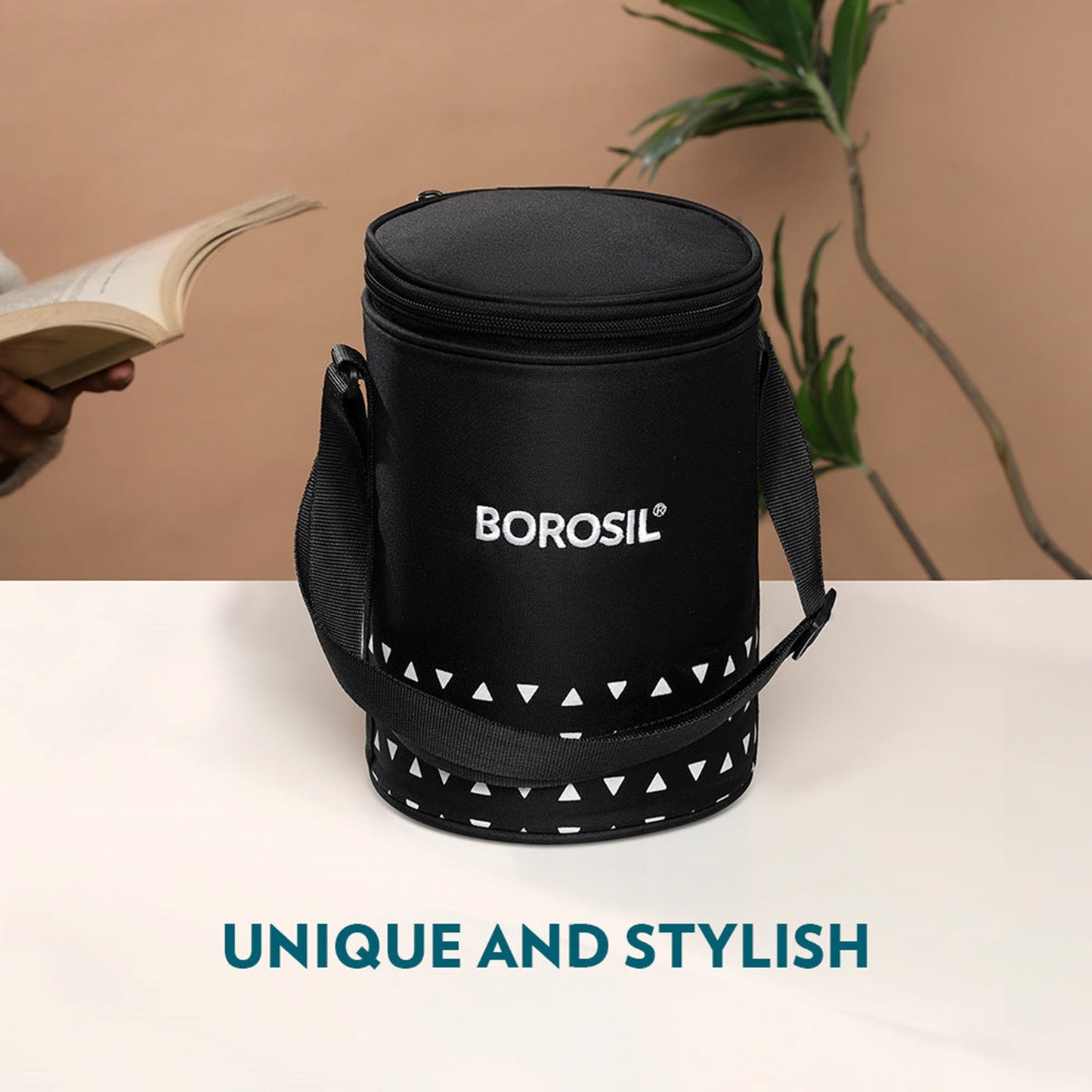 Boro Tiffin Lunch Bag Set w/Bowls Blk