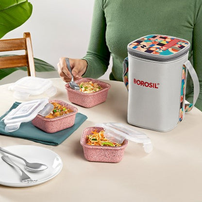 Boro Tiffin Lunch Bag Set w/Bowls