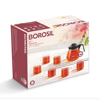 Boro Glass Coffee and Tea Set 6pc