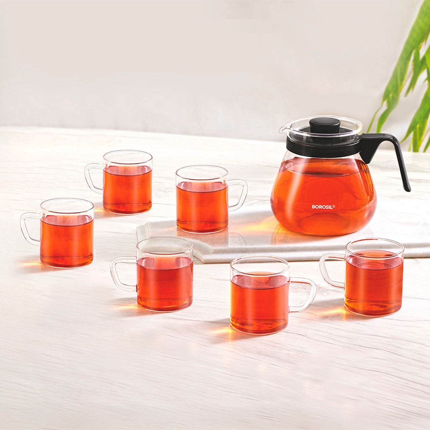 Boro Glass Coffee and Tea Set 6pc