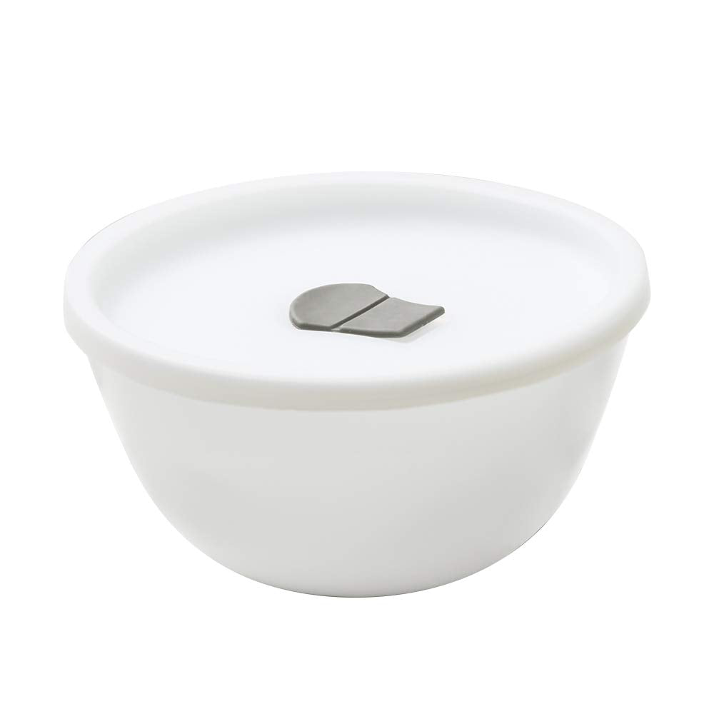 Boro Opal Mix Bowl 500ml w/Lid Wht