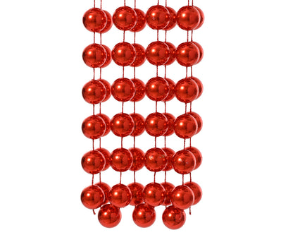 Bead Garland Polysty Cmas Red 9ft