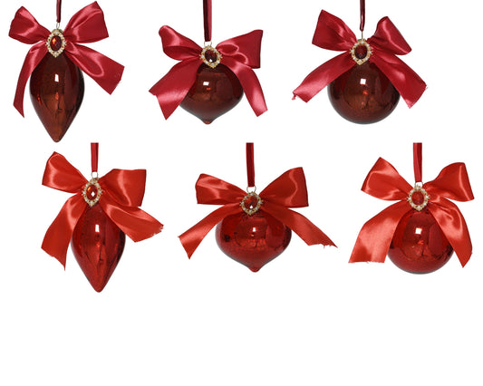 Ornament Glass 6Asstd 8Cm