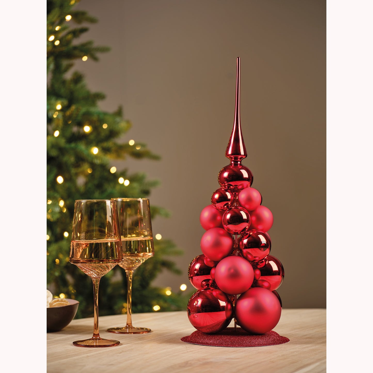 Bauble Glass Cmas Tree Rd