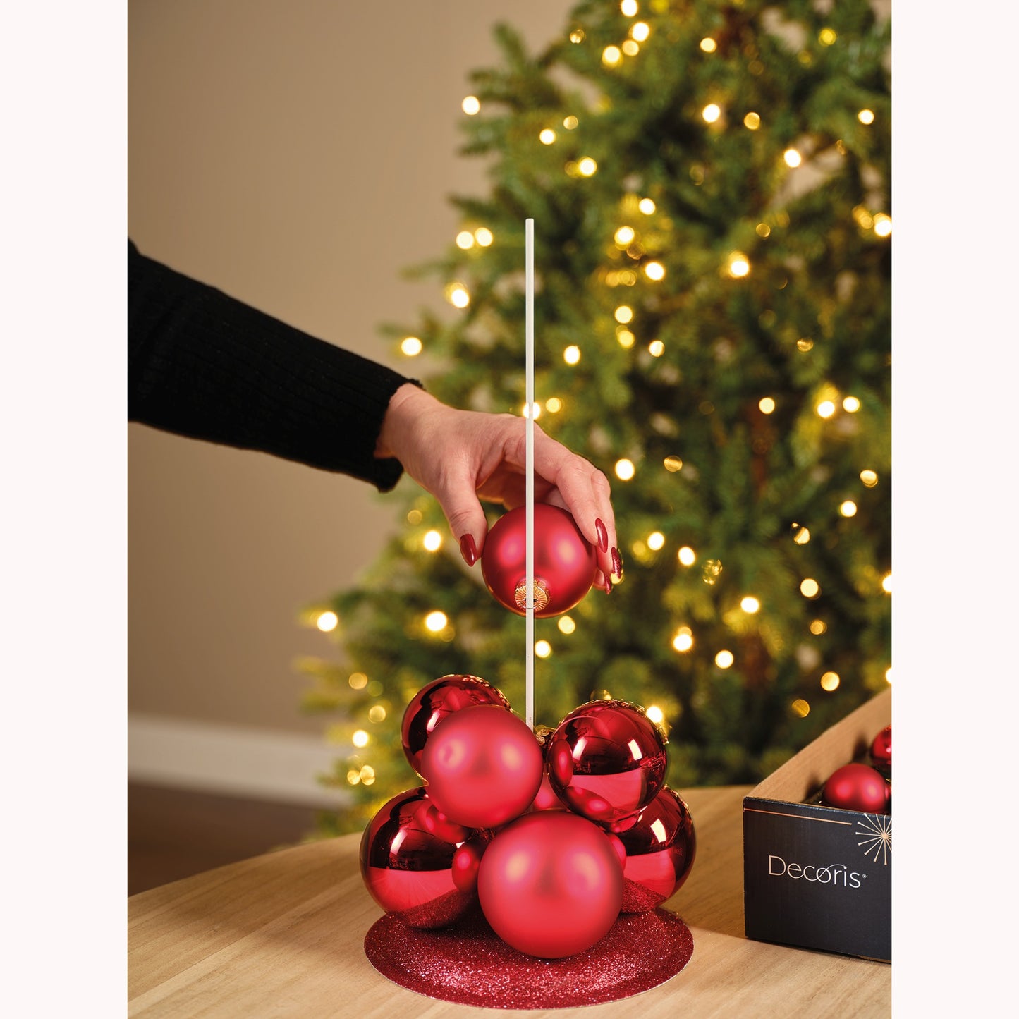 Bauble Glass Cmas Tree Rd