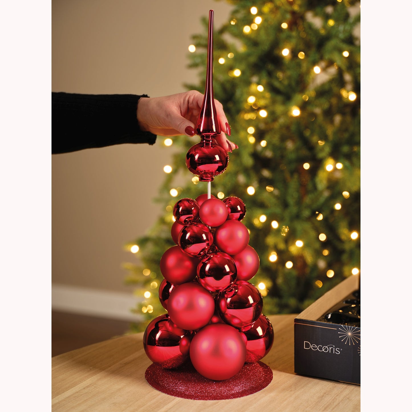 Bauble Glass Cmas Tree Rd