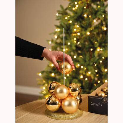 Baubles Glass Cmas Tree Gold