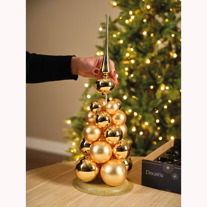 Baubles Glass Cmas Tree Gold
