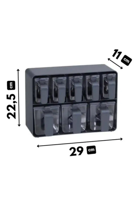 Spice Set 8pc Grey PVC