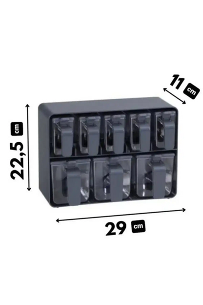 Spice Set 8pc Grey PVC