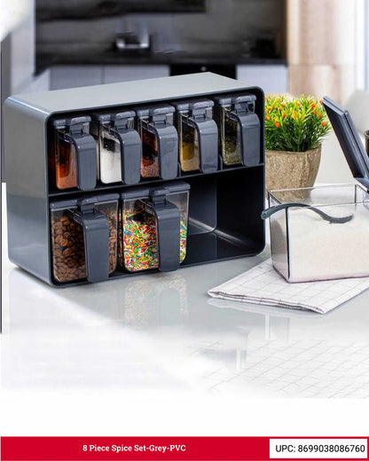Spice Set 8pc Grey PVC