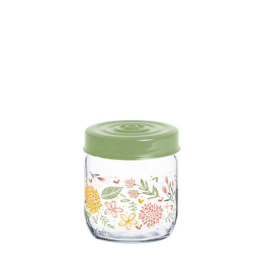 Decorated Glass Jar 425ml