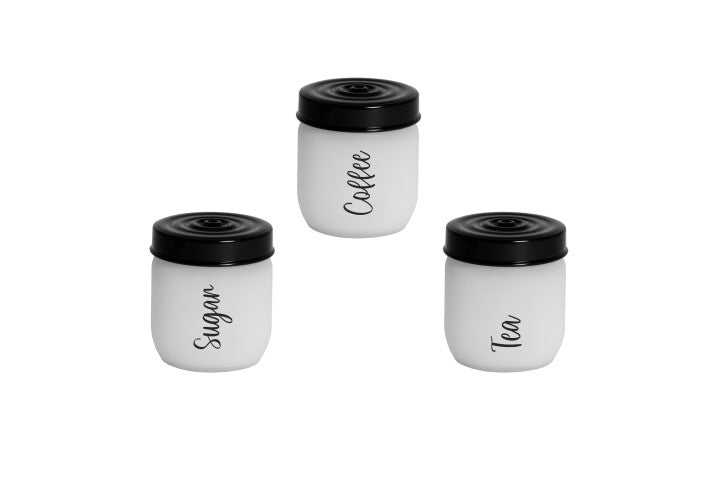 Decorated Glass Canister 425ml Col