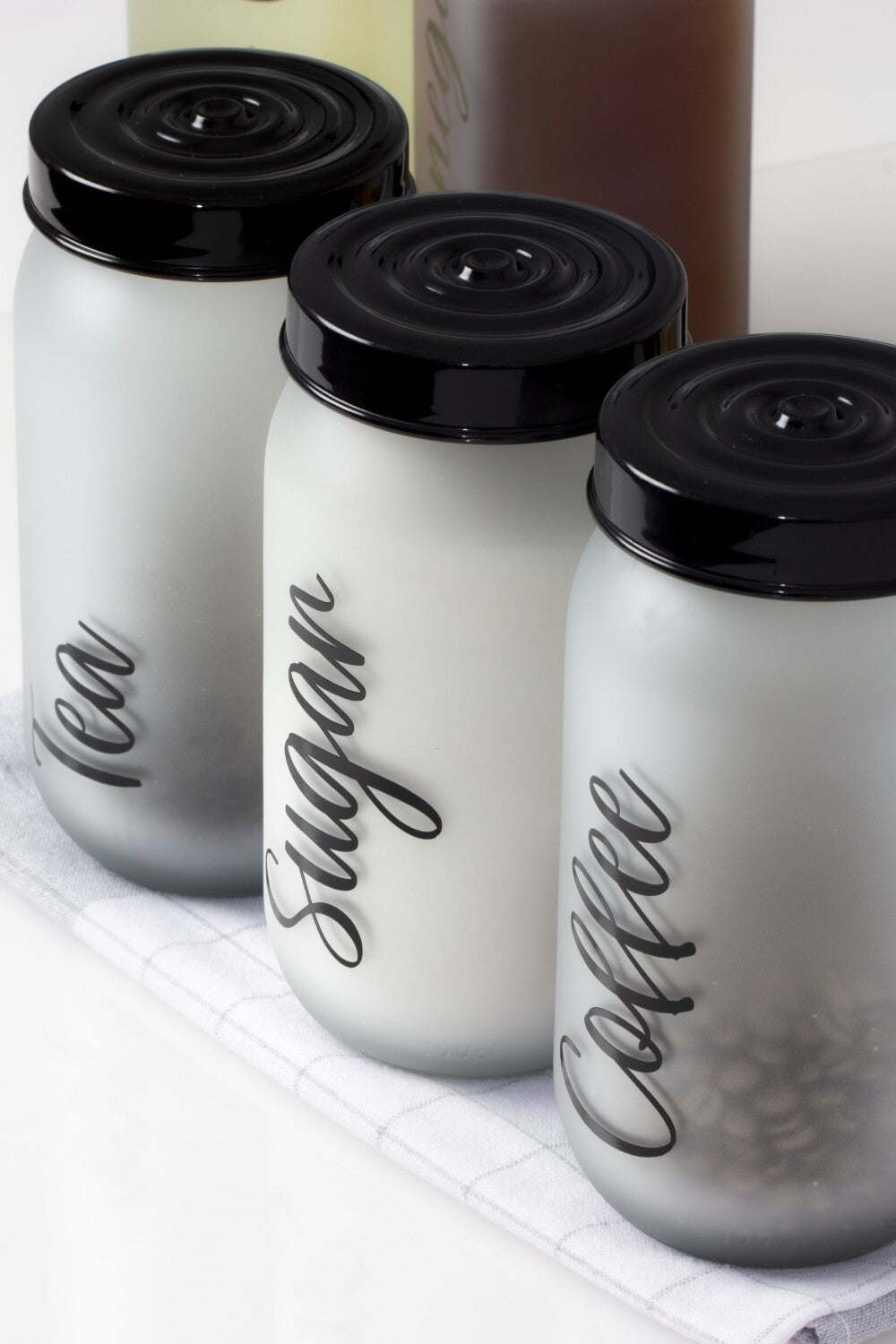 Decorated Glass Canister 660ml