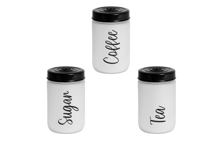 Decorated Glass Canister 660ml