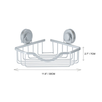 Shower Caddy Cor/Shelf Turn/Lock Sil