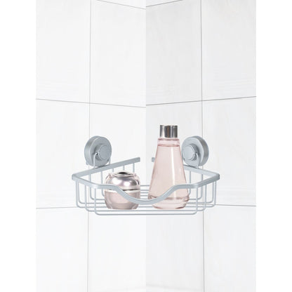 Shower Caddy Cor/Shelf Turn/Lock Sil