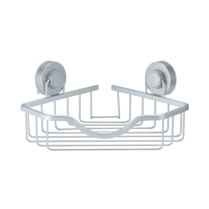 Shower Caddy Cor/Shelf Turn/Lock Sil