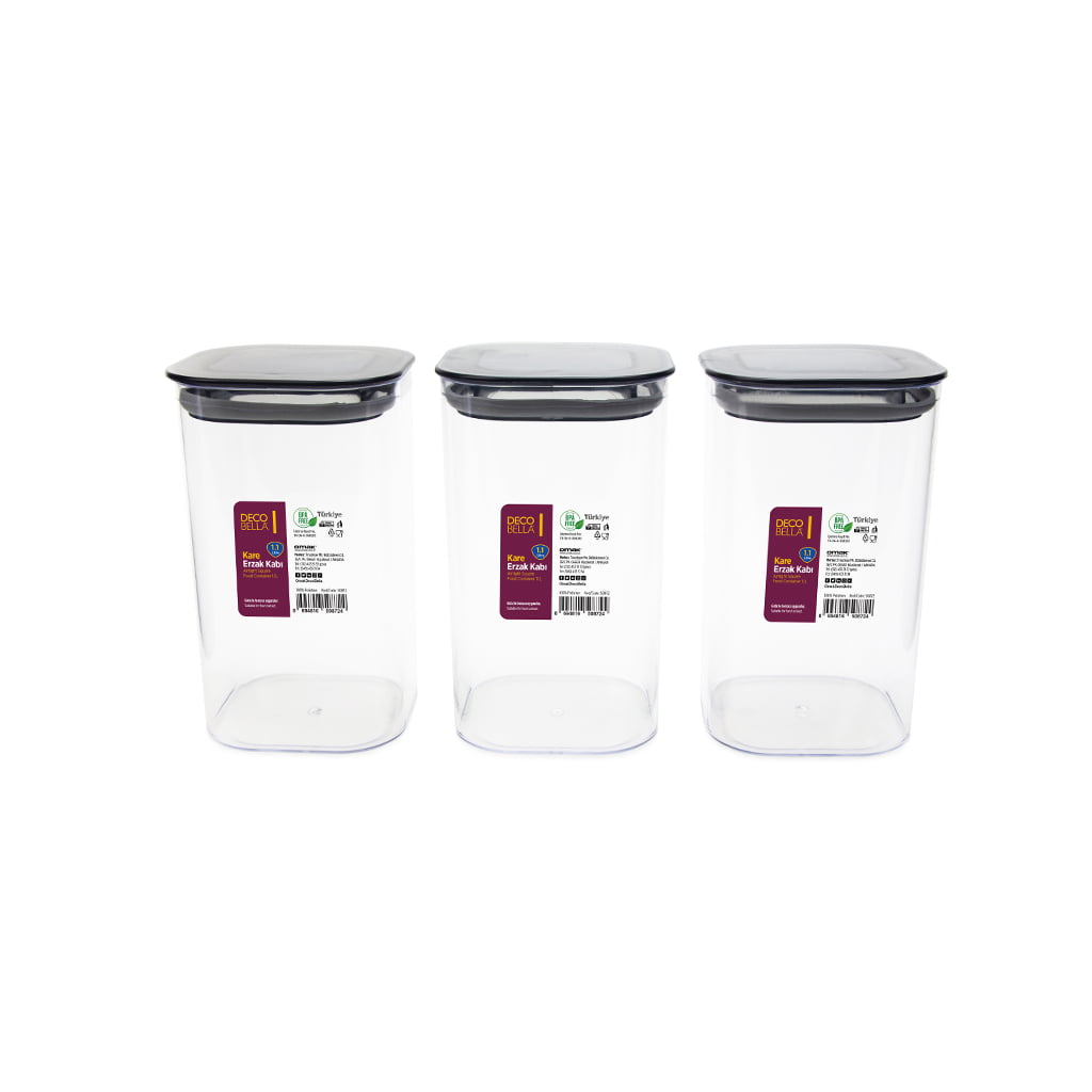 DB Sq Food Container 3pc 1.1lt