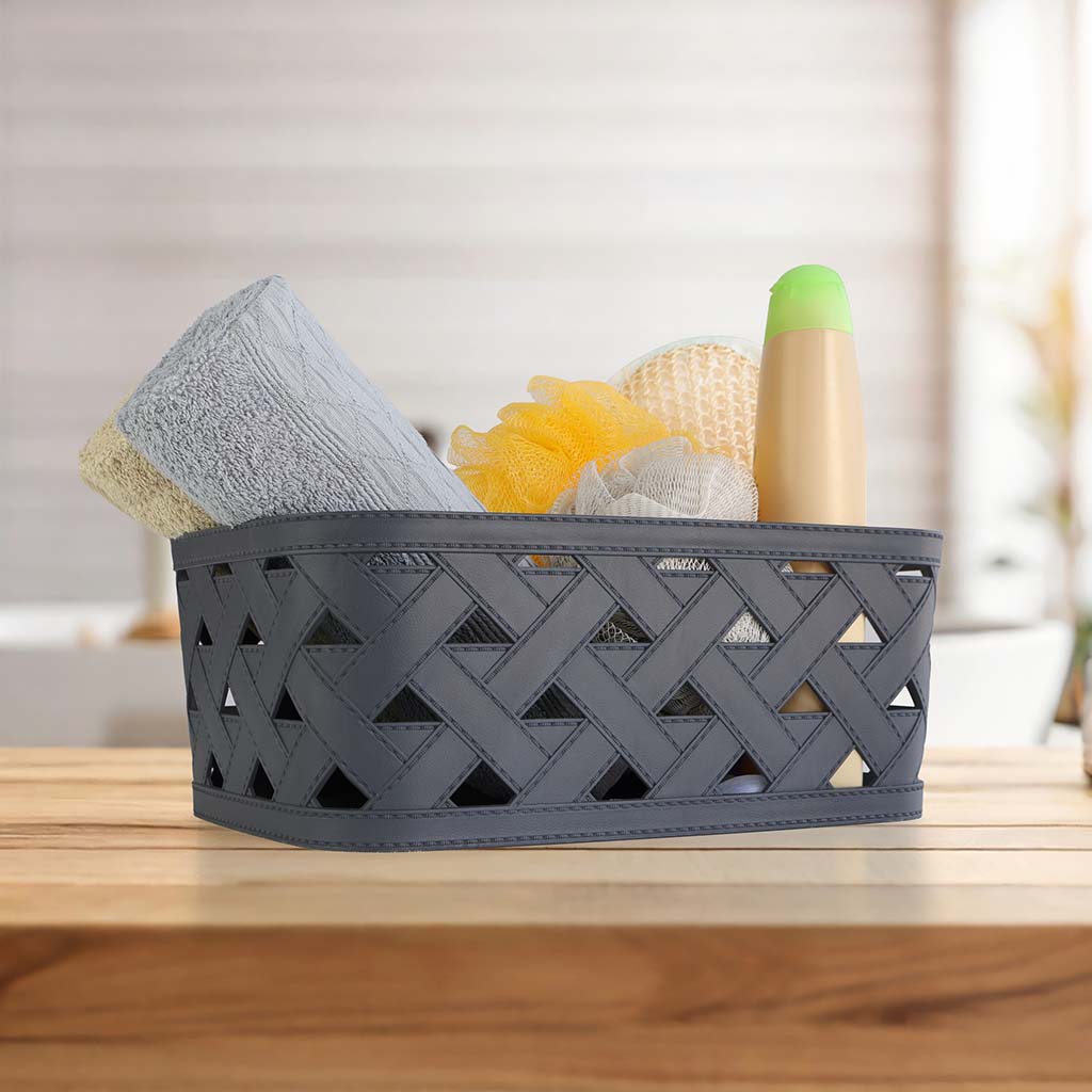DB Leather Textured Basket 8lt
