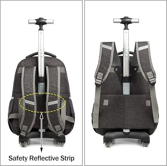 Top Trolley Backpack 3pc Blk