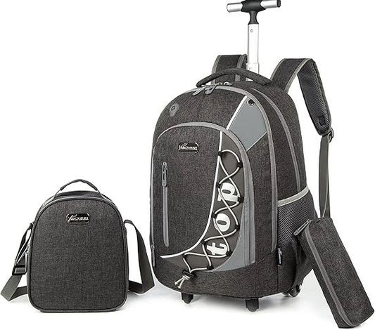 Top Trolley Backpack 3pc Blk