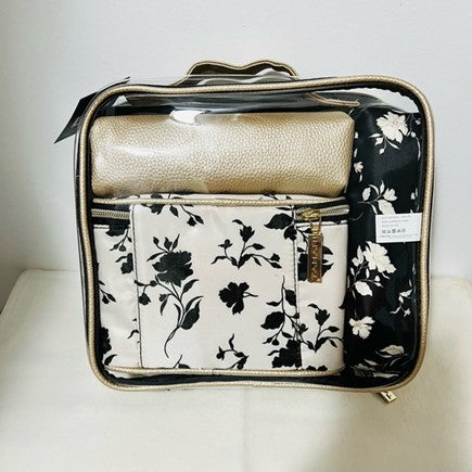 Cosmetic Org Set 4pc Blk Ivory