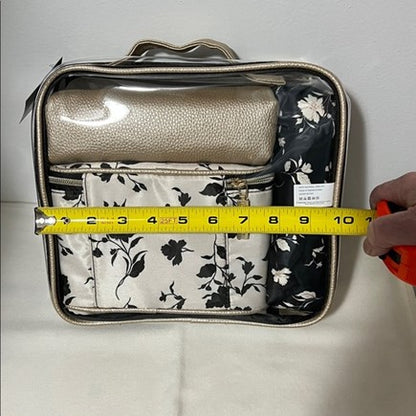 Cosmetic Org Set 4pc Blk Ivory
