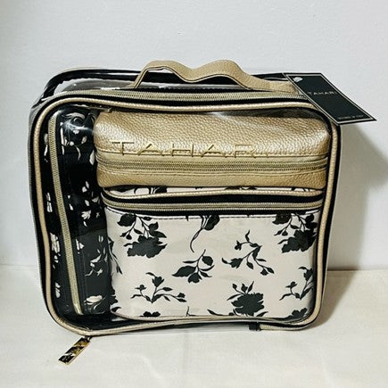 Cosmetic Org Set 4pc Blk Ivory