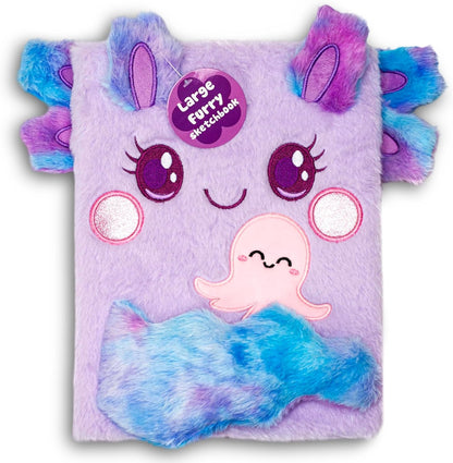 Plush Axoloti Sketchbook 8x11in