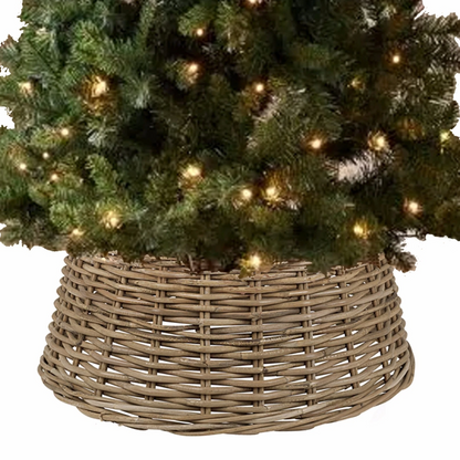 Cmas Tree Skirt Wicker Willow 57cm