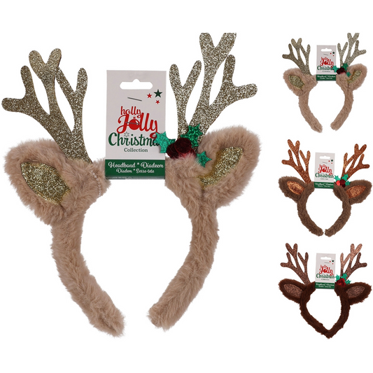 Cmas Reindeer Antler Headband 30cm