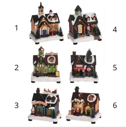 Cmas Scene 6Ass WW LED B/O