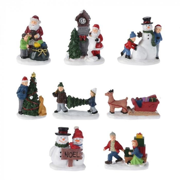 Christmas Figurine 6cm 8Ass