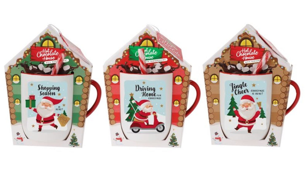 Santa's House Mugs 3 Asst