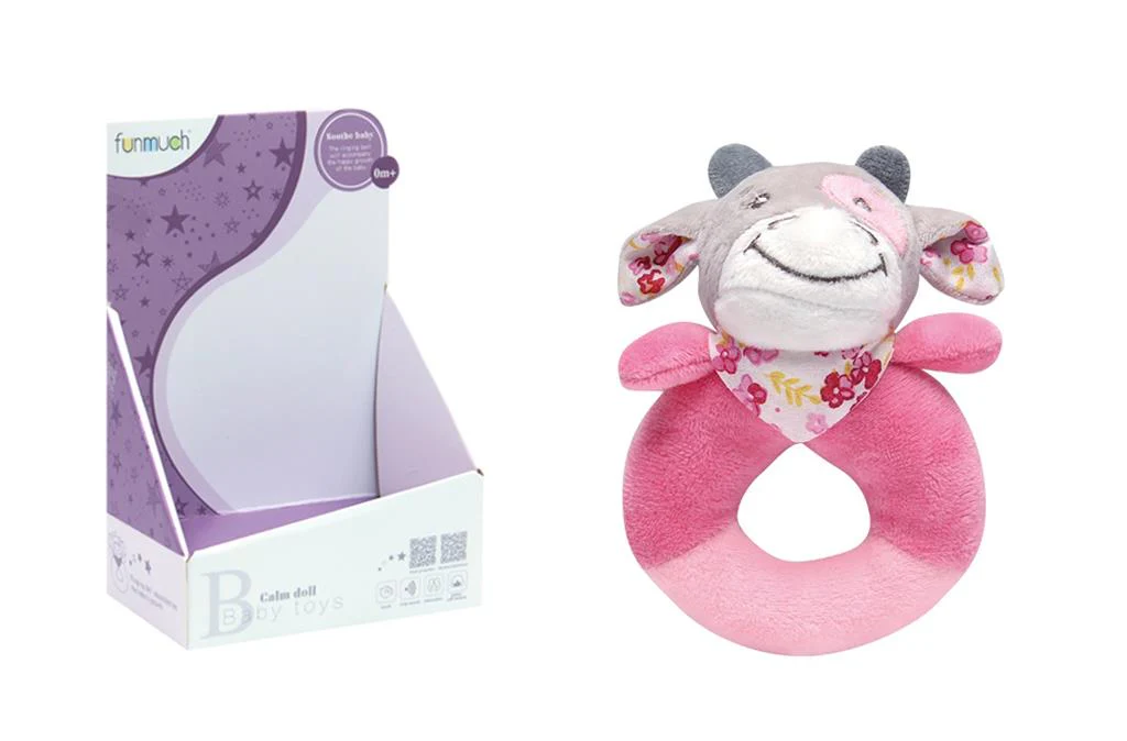 Baby Calm Doll Plush Rattle Asst