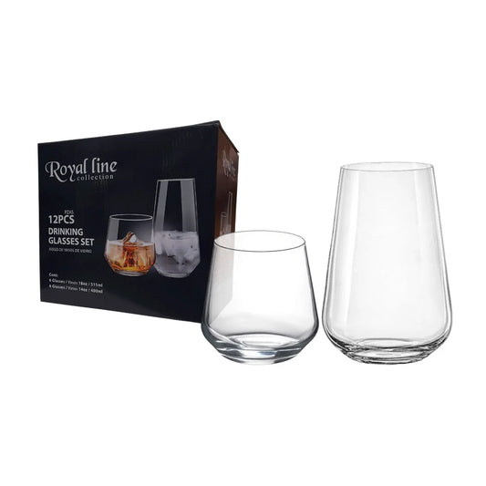 Royal Line Drinking Glass Set 12pc