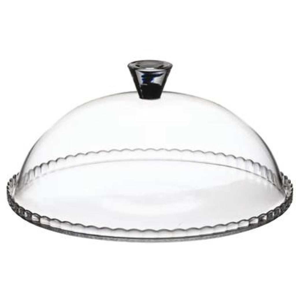 Pasabahce Patisserie Glass Serving Plate with Dome Lid