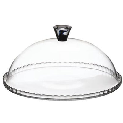 Pasabahce Patisserie Glass Serving Plate with Dome Lid
