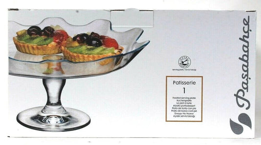Patisserie Glass Footed Serving Plate