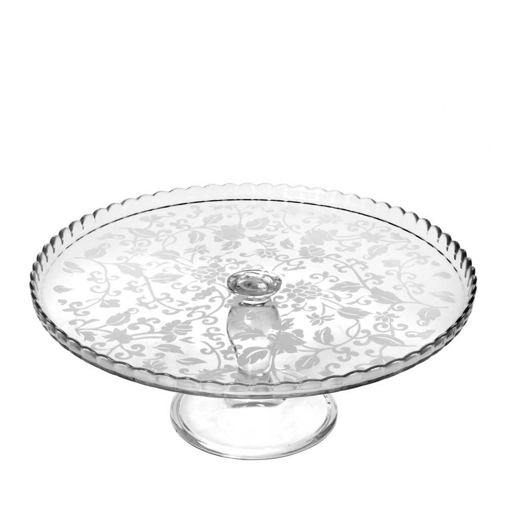 Provence Glass Footed Rd Server Plate