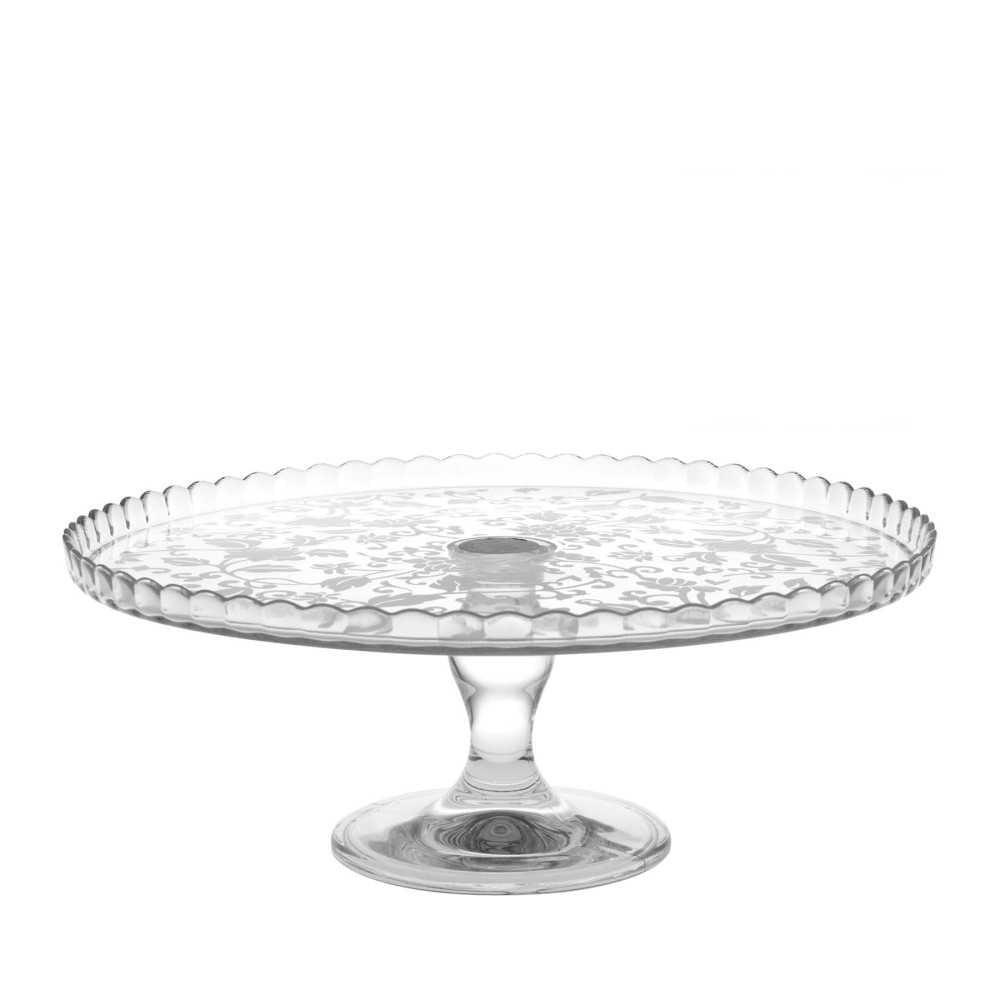 Provence Glass Footed Rd Server Plate